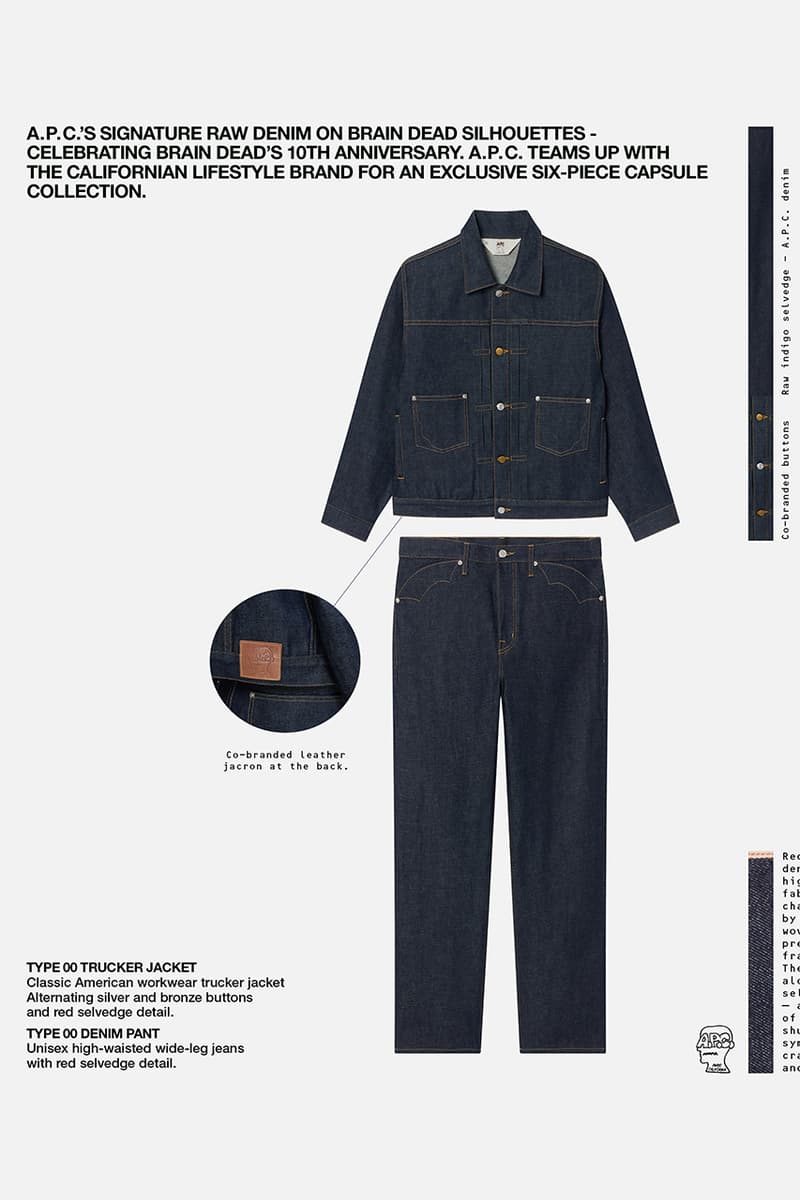アー・ペー・セーがブレイン デッドとのカプセルコレクションを発売 a p c brain dead collab collection release info